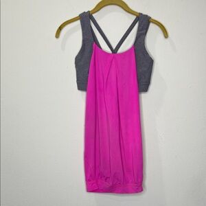 Lululemon Nouveau Limits Pink & Gray Tank